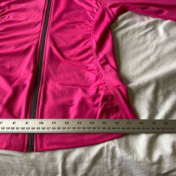 Tuff Athletics Women's Lightweight Pink Athletic Zip Up Hoodie Jacket Medium - Picture 14 of 15